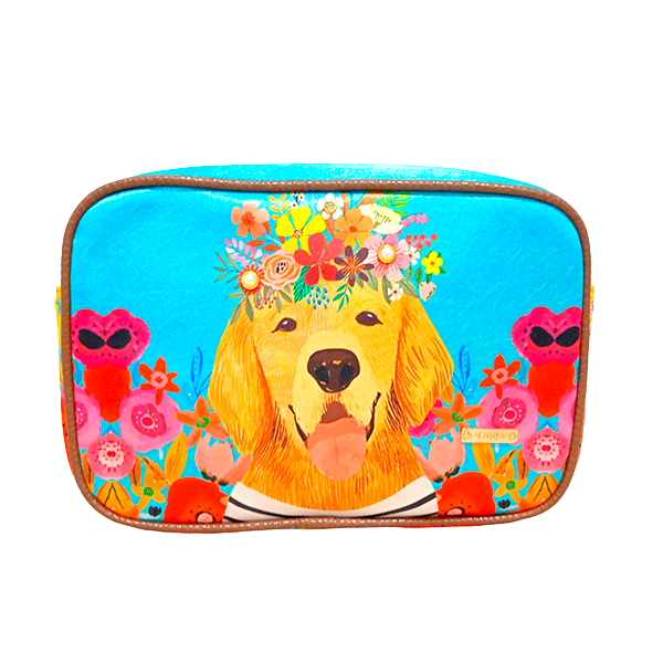 Perrito Azul y Flores - Mia