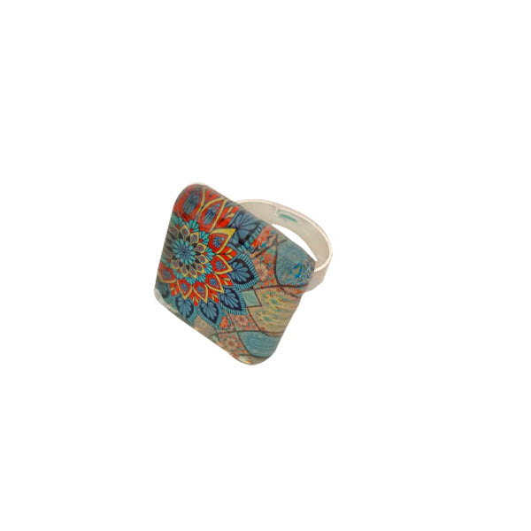 Mandala Turquesa - Anillo
