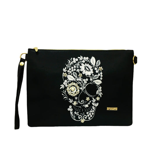 Flores Calavera - Clutch Chula Moda Latina