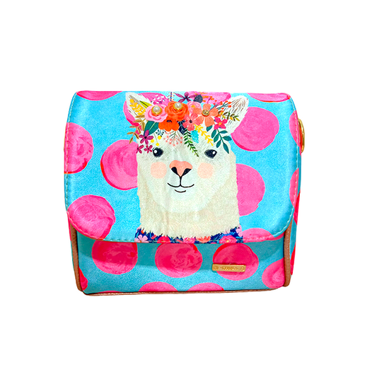 Yama Flores Rosadas Aqua - Mini Baúl