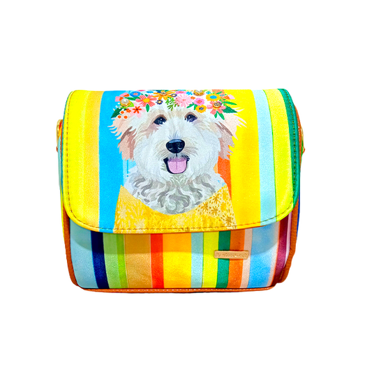 Perrito Arcoíris y Flores - Mini Baúl