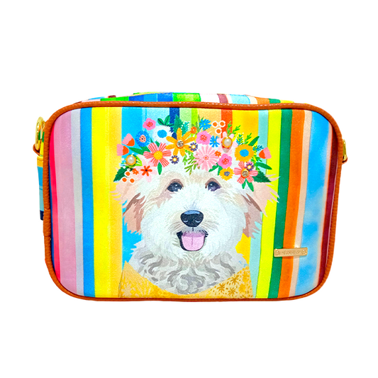 Perrito Arcoíris y Flores - Mia