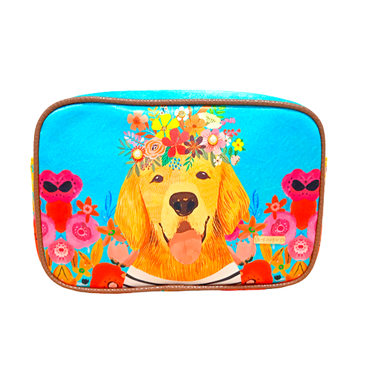 Perrito Azul y Flores - Mia