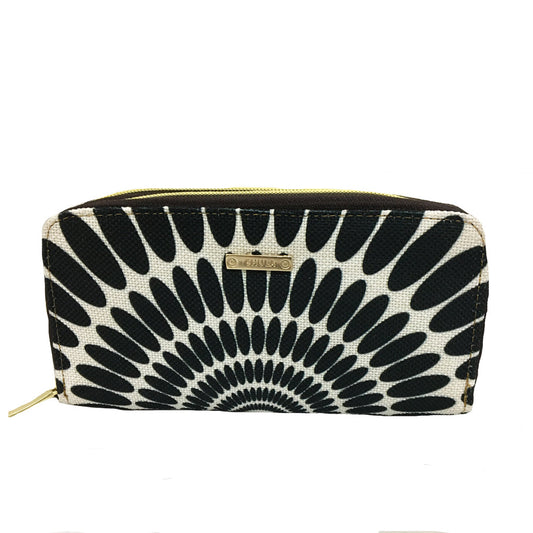 Petalo Negro - Cartera Doble Cierre Chula Moda Latina
